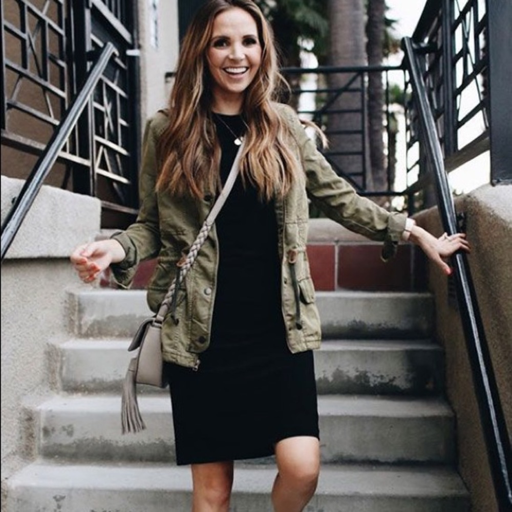 Black Swing Dress - Black T-shirt Dress